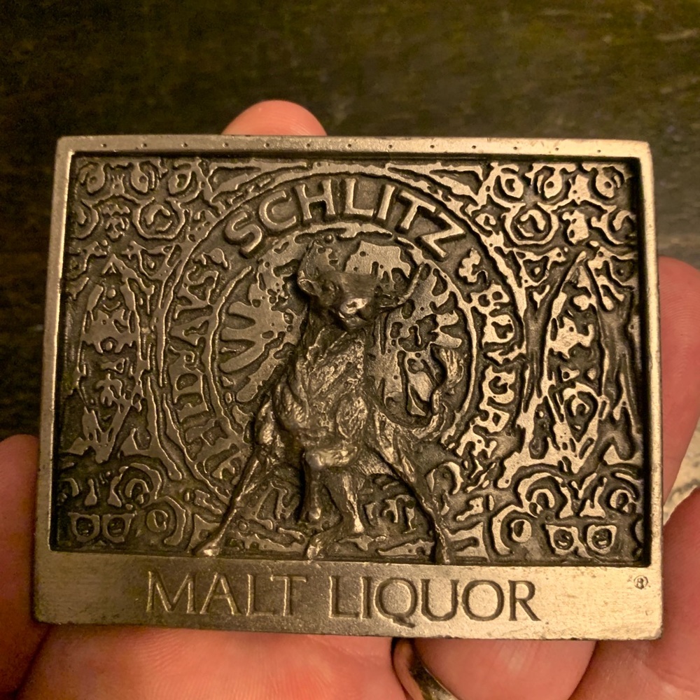 Vintage 1970’s Schlitz belt buckle